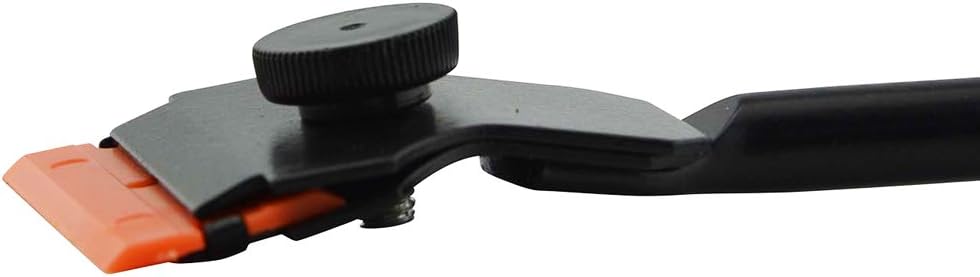 FOSHIO 12" Long Reach Extension Scraper Long Razor-blade Scraper Extra Long Sticker Scraper with 10PCS Double Edged Plastic Razor Scraper Blades and 10PCS Carbon Steel Razor Scraper Blades