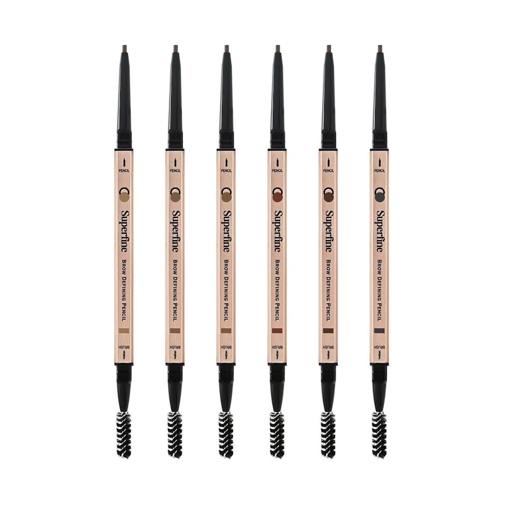 Beauty Superfine Micro Brow Pencil – 1.5mm Ultra-Fine Tip, Waterproof, Vegan Formula, 6 Shades – Long-Lasting Natural Eyebrow Pencil (06 - Dark Grey, 0.08G/0.002 FL.OZ（pack of 1）)