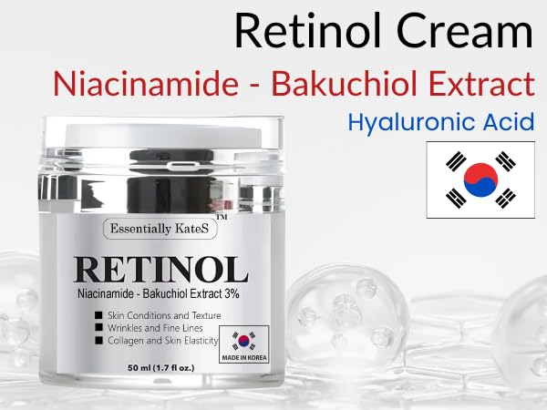 Retinol Moisturizer Cream 50 ml - Pack of 1 - Face, Eye, Forehead, Crow's Feet, Décolleté & Neck Cream - Fights Sagging Appearance, Puffiness, Wrinkles and Dark Circles - Korean Skincare
