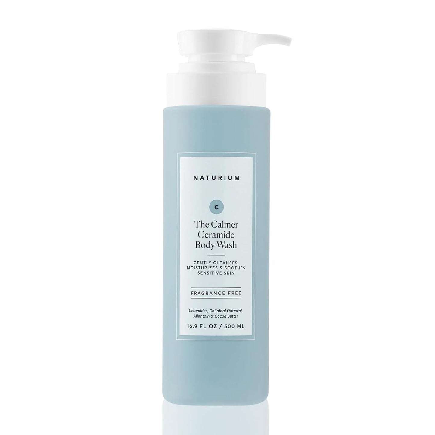 Naturium The Calmer Ceramide Body Wash, Frangrance-Free, Cleansing & Moisturizing for Dry, Sensitive Skin, Dermatologist-Tested, Paraben & Cruelty-Free, 16.9 oz