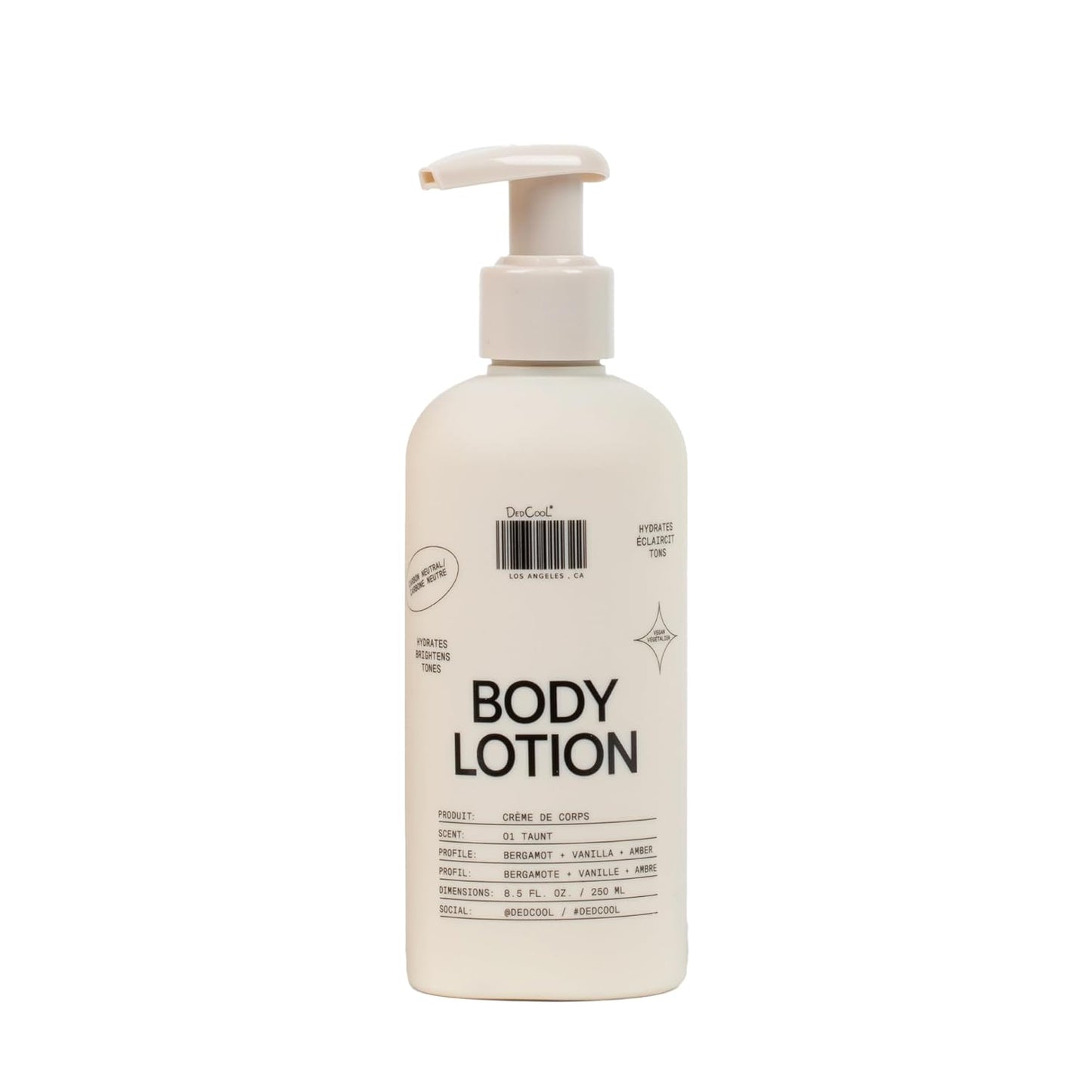 DedCool Body Lotion | Taunt | Lightweight, Deeply Hydrating Formula with Ceramides, Snow Mushroom & Meadowfoam Oil | Bergamot, Dew, Cassis, Vanilla & Amber Scent | Non-Toxic Vegan Skincare | 8.5 fl oz