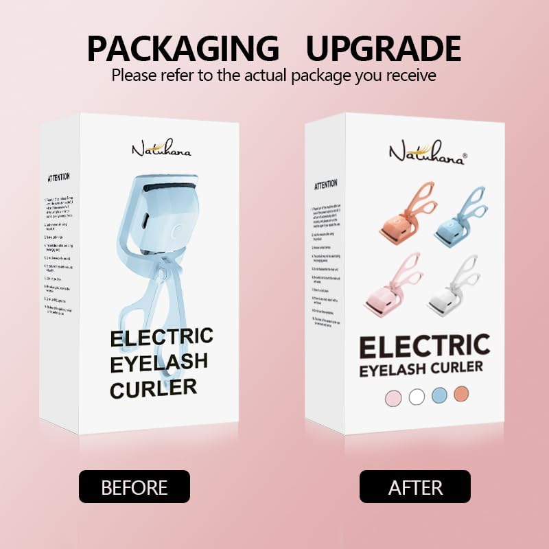 Heated Eyelash Curler with USB,Fast Heat up & 24H Long-Lasting,Rechargeable Electric Lash Curlers,Temperature Control,Safe Anti-Burn Quick Natural Curling Eye Lashes,Blue