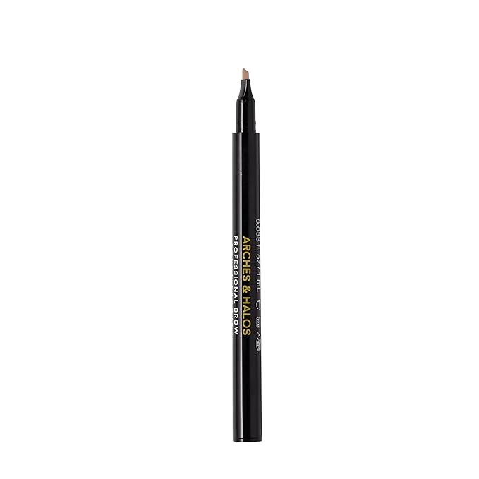 Arches & Halos Microblading Brow Shaping Pen - Fuller, More Defined Brow - Long-lasting, Smudge Resistant, Rich Color - Vegan and Cruelty Free Makeup - Sunny Blonde - 0.8 ml