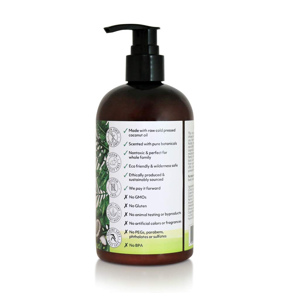 Coco Fiji Face & Body Lotion Infused With Coconut Oil | Lotion for Dry Skin | Moisturizer Face Cream & Massage Lotion for Women & Men |Coconut Lime 12 ozPack of 3