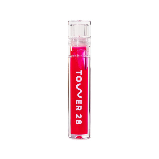 Tower 28 ShineOn Lip Jelly, XOXO | Non-Sticky, Vegan Lip Gloss in Sheer XOXO | Moisturizing Apricot and Raspberry Seed Oil | Clean, Cruelty Free