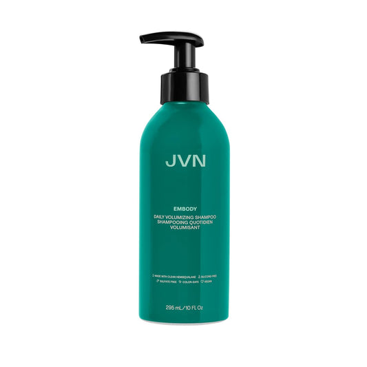 JVN Embody Volumizing Shampoo, Clean, Volume-Boosting Shampoo for All Hair Types, Clarifying, Adds Fullness and Restores Shine, Sulfate-Free, 10 Fluid Ounces