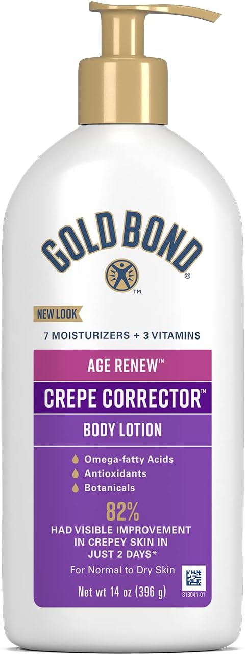Gold Bond Age Renew Crepe Corrector Body & Face Lotion, Replenishing & Smoothing Formula, 14 oz., Packaging may vary