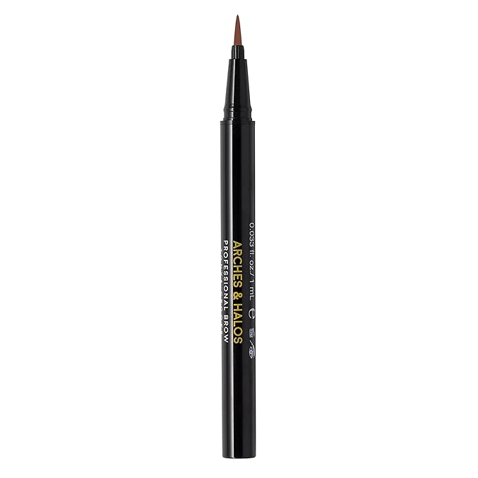 Arches and Halos Fine Bristle Tip Pen - Eyebrow Pencils for Women - Vegan Brow Pencil - Smudge-Proof, Buildable Formula - Auburn - 0.02 oz