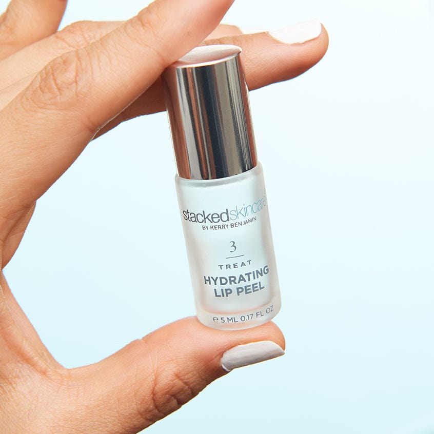 Hydrating Lip Peel - No Rinse Lip Exfoliator & Moisturizer for Dry, Cracked Lips - Vegan Lip Treatment with AHA & Glycolic Acid - Lip Serum & Primer for Smoother, Softer Lips, 0.17 fl oz