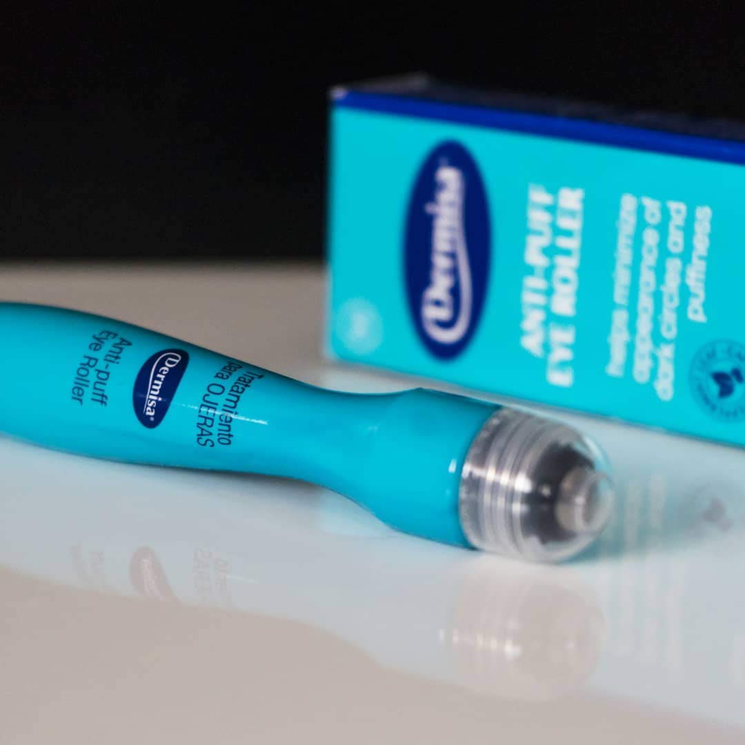 Dermisa Eye Roller for Puffy Eyes - Anti-Puff Dark Circle Under Eye Treatment Serum with Caffeine & Peppermint for Bright, Healthy Skin - Paraben, Fragrance, Dye and Oil Free - Made in USA - Pack of 1