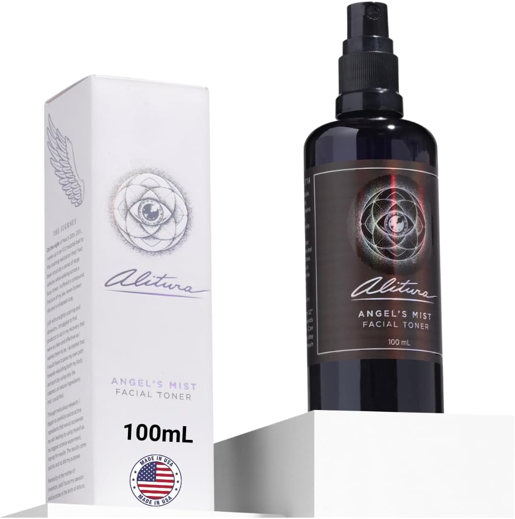 Alitura Angel's Mist Facial Toner – Hydrating & Revitalizing Face Spray with 97% Organic Ingredients – Refreshes, Tightens & Balances for All Skin Types – 100ml