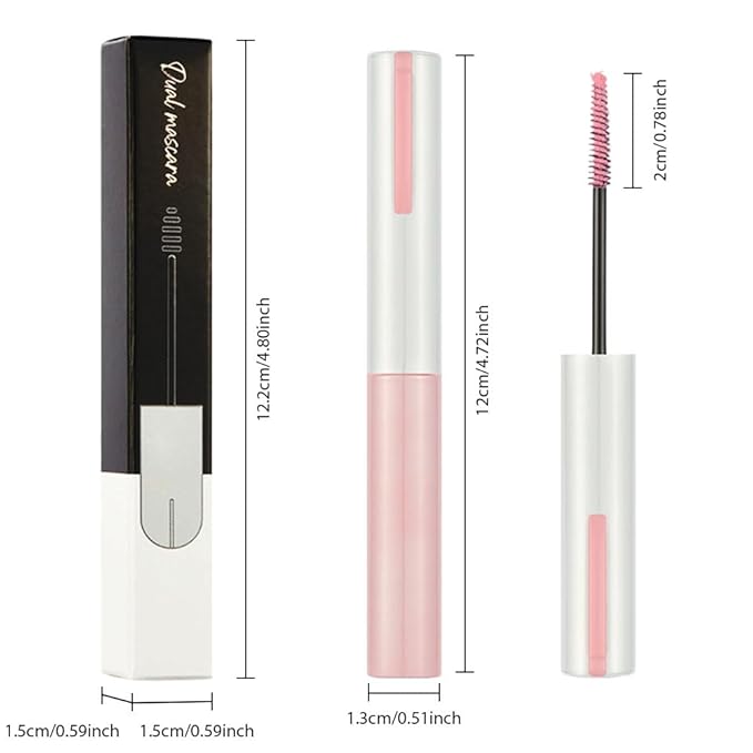 Colored Mascara for Eyelashes with Comb Set, Pink mascara Colorful Waterproof Long lasting Charming Voluminous for Women Cruelty Free Vegan Eye Makeup(C-1Pc 06#light pink, C)