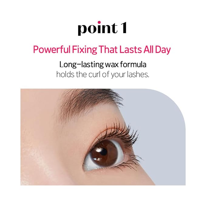 ETUDE Dr. Mascara Fixer, Korean Mascara Fixer, Long-Lasting Wax Formula, All-Day Curl Hold, Smudge-Proof, Korean Makeup, Beauty, Vegan Certified, Black (0.203 Fl Oz)