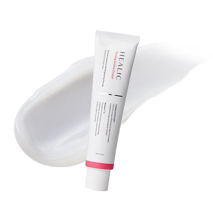 Toning Active Cream, Brightening Face Moisturizer with Niacinamide & Hyaluronic Acid, Hydrating & Soothing Facial Cream, Gentle for Sensitive Skin, Korean Skin Care, 60g/2.12oz