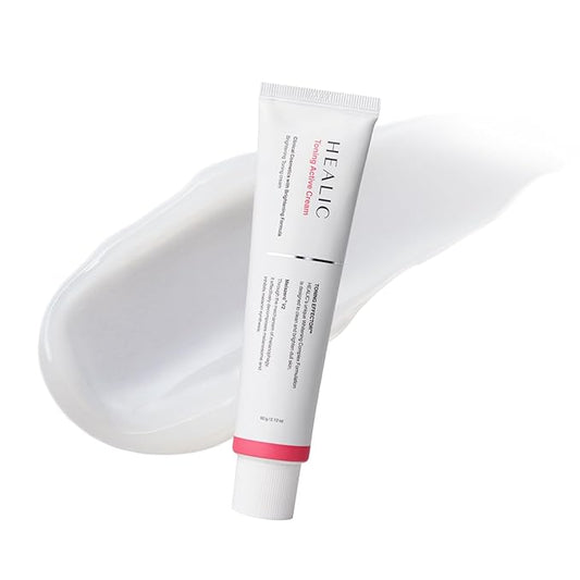 Toning Active Cream, Brightening Face Moisturizer with Niacinamide & Hyaluronic Acid, Hydrating & Soothing Facial Cream, Gentle for Sensitive Skin, Korean Skin Care, 60g/2.12oz