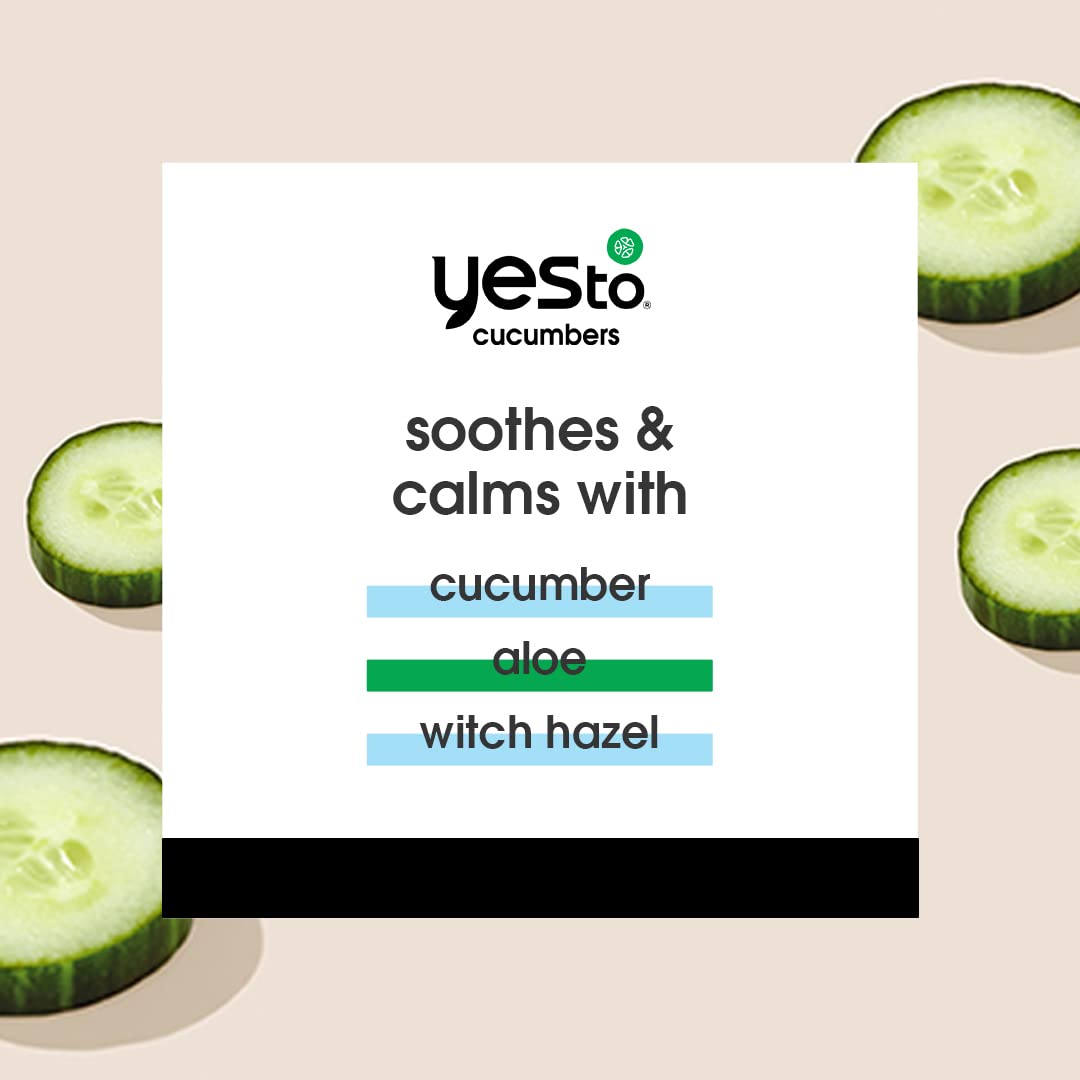 Yes To Cucumber Eye Treatment Bundle, Soothing Daily Treatment To Calm, Soothe & De-Puff Under Eyes, With Caffeine, Natural & Cruelty Free, 8ct Under Eye Masks & 0.5 Fl Oz Daily Eye Treatment