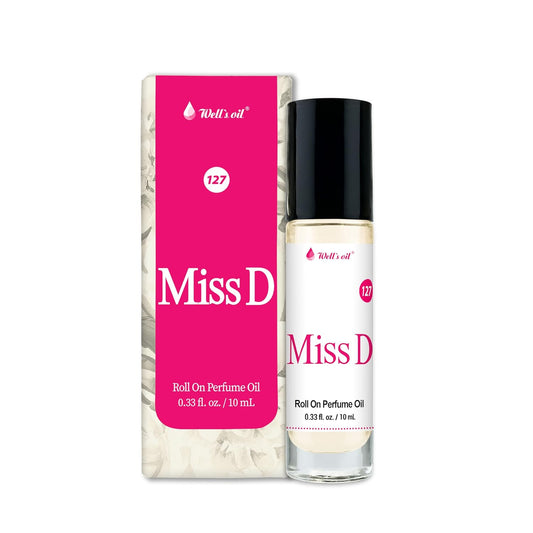 Well's Oil Roll-On Perfume Oil (Miss D) | Fruity, Woody & Floral Notes | Long-Lasting | Paraben-Free | 0.33 Fl Oz / 10 ml