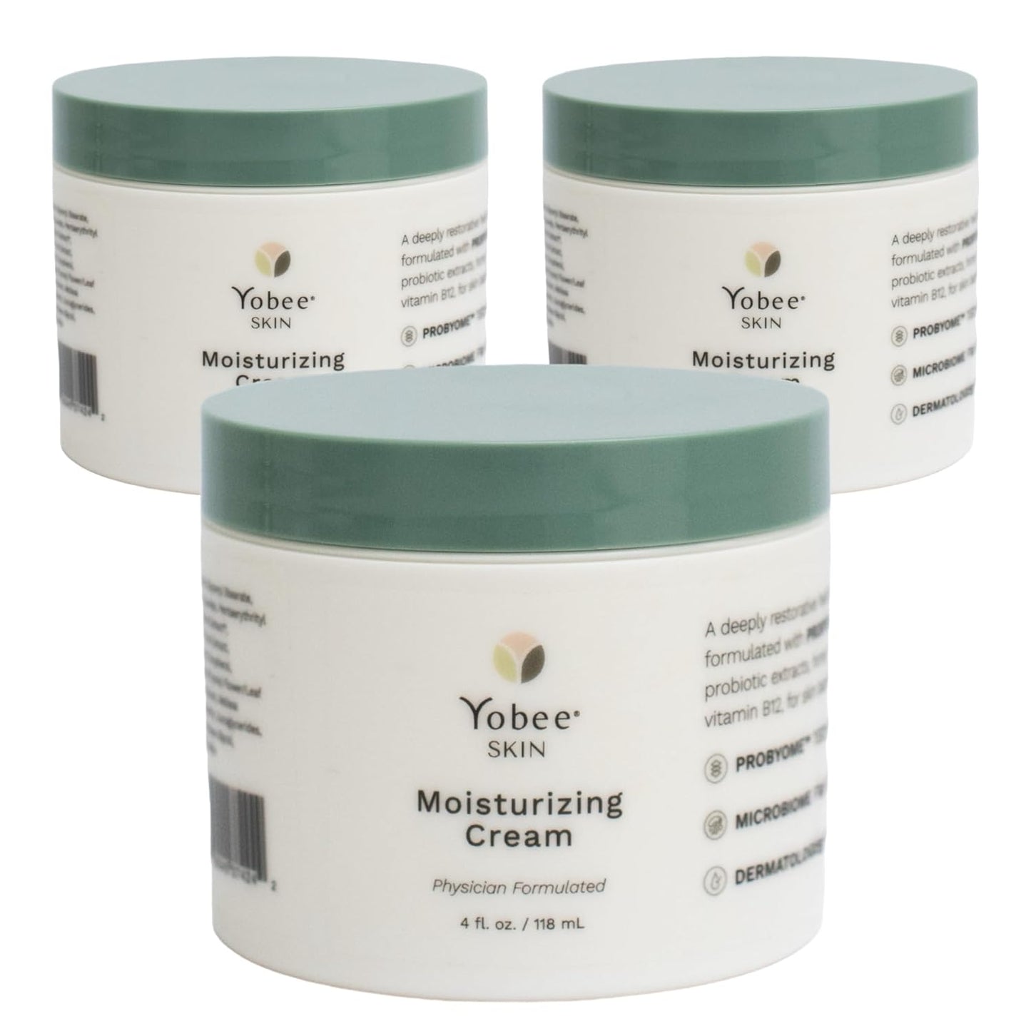 Yobee Body & Face Moisturizing Cream for Dry, Sensitive Skin | Probiotic extracts, Honey, Turmeric, Vitamin B12, Ceramides, Shea Butter | Fragrance Free | For Kids & Adults (3)