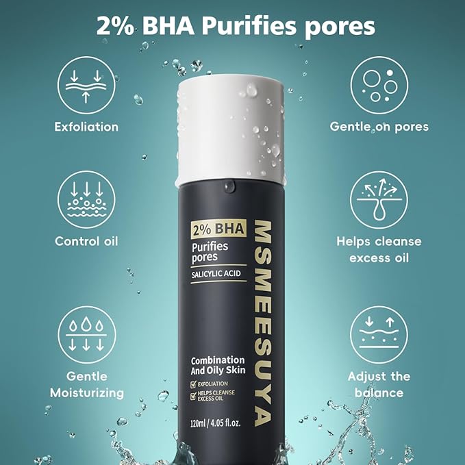 Salicylic Acid 2% Serum – Exfoliating Facial Serum for Oily & Combination Skin, Clears Pores & Blackheads, Fragrance-Free, 120ml / 4.05 fl oz, Pack of 2