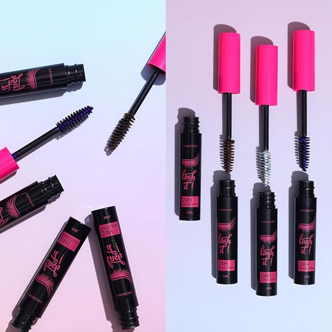 5PCS Waterproof & Sweat-Proof Voluminous Colored Mascara Set - Smudge-Proof, Lengthening, Curling, Multiplying, Defining Formula, Long-Lasting Colorful Cruelty-Free Kit for women,Daily Makeup