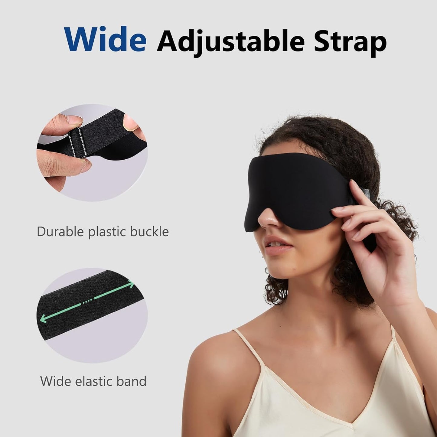 ALASKA BEAR 100% Blackout Sleep Mask for Women and Men, 3D Pillowy Soft Light Blocking Eye Mask with Contoured Eye Cups, Earplugs Set, Purple