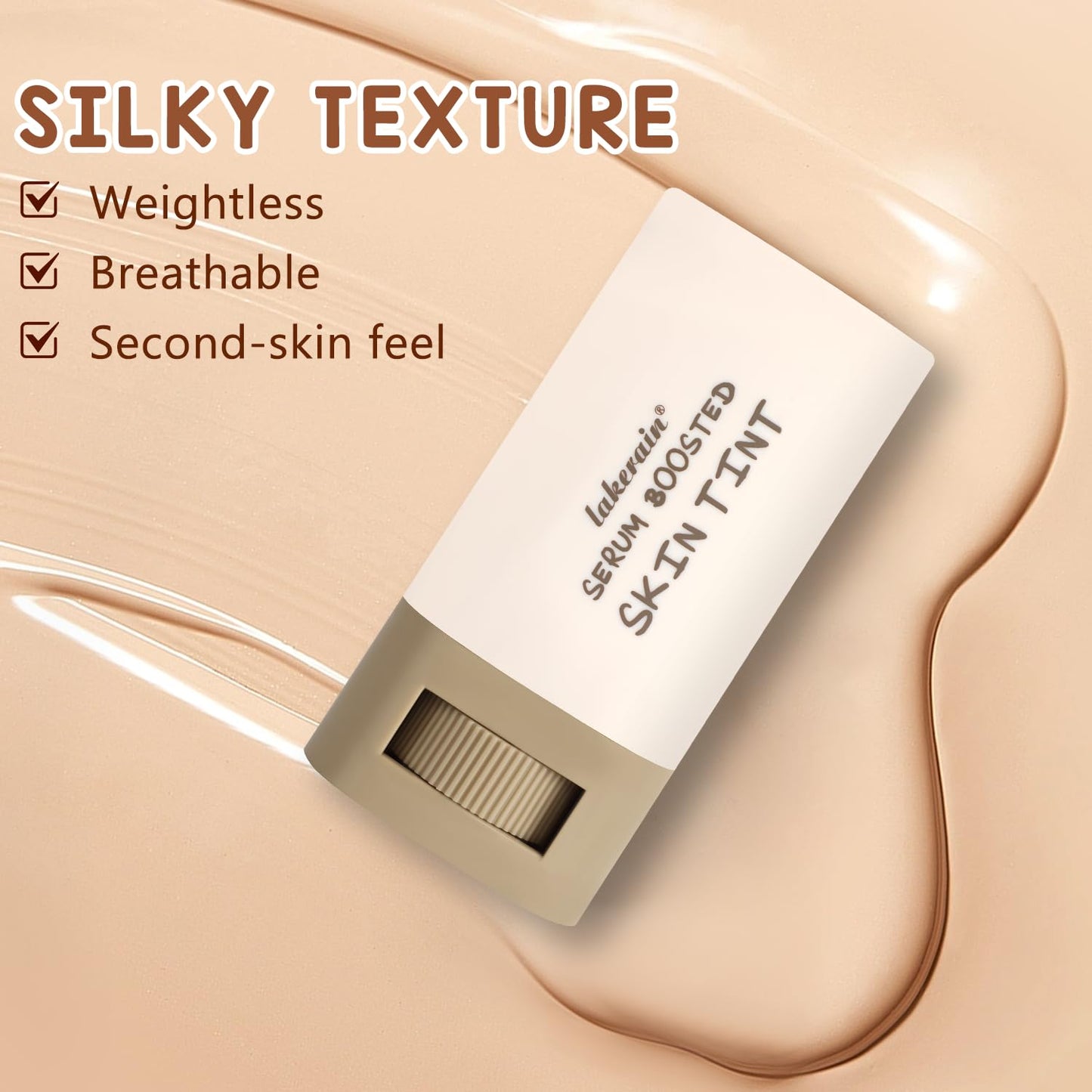 2PCS Foundation Stick Beauty Balm Serum Boosted Skin Tint, Solid Tinted Moisturizing Serum Contour Stick, Natural Fit, Moisturizing ＆ Concealing Foundation Sticks (#04)