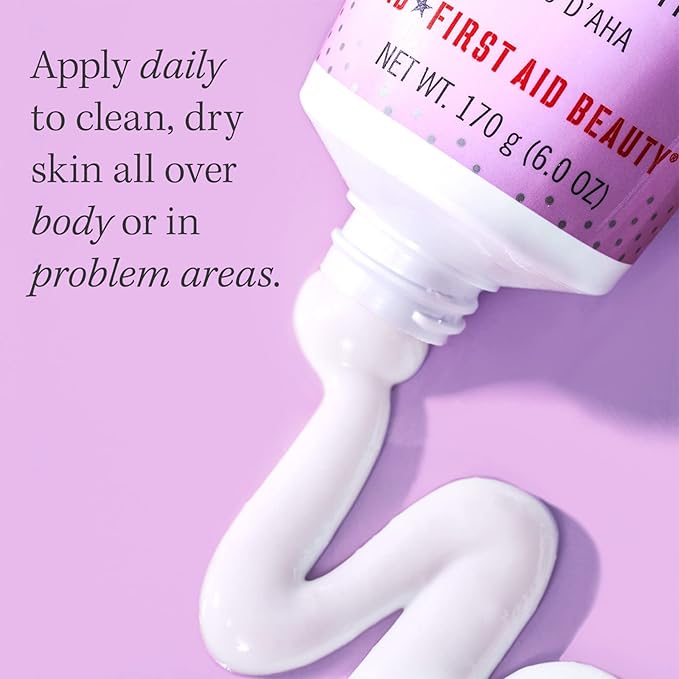 First Aid Beauty - Smooth Operators Trio: KP Bump Eraser Body Scrub, 8 oz, Smoothing Lotion, 6oz, and Ingrown Hair Pads, 28 Pads, Deep Moisture Exfoliating Skin Treatment Set with BHA & AHA, 3ct