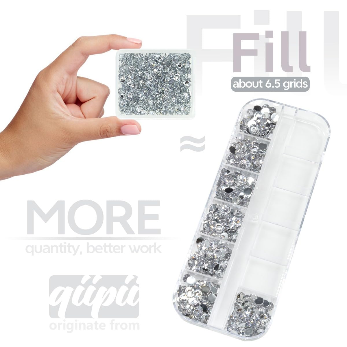 Clear Silver Resin Rhinestones for Crafting Crystal White Flatback Rhinestones 3mm 4mm 5mm Non-Hotfix Stones Diamonds Crystals Gems Charms for Nails Face Eyes Makeup Tumblers Bottles DIY Crafts