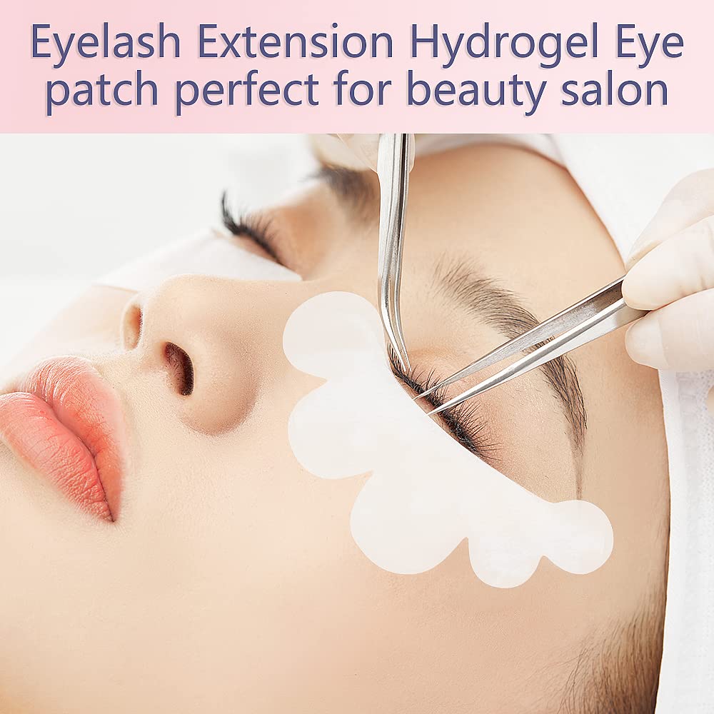 50 Pairs Eye Gel Pads, Lint Free Under Eye Patches for Eyelash Extensions, Premium Eye Mask Beauty Tool Kit (Pink)