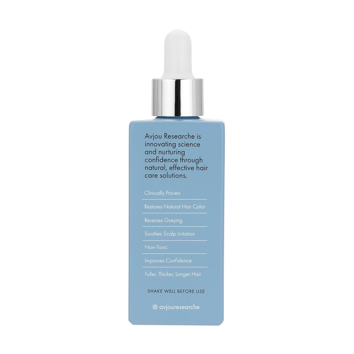 Avjou Researche™ Scalp Serum – Thicker, Fuller-Looking Hair + Targets Visible Signs of Premature Greying – 3 Patented Ingredients – Backed by Cosmetic Science – Oil-Free, All Hair Types, 1.7 oz