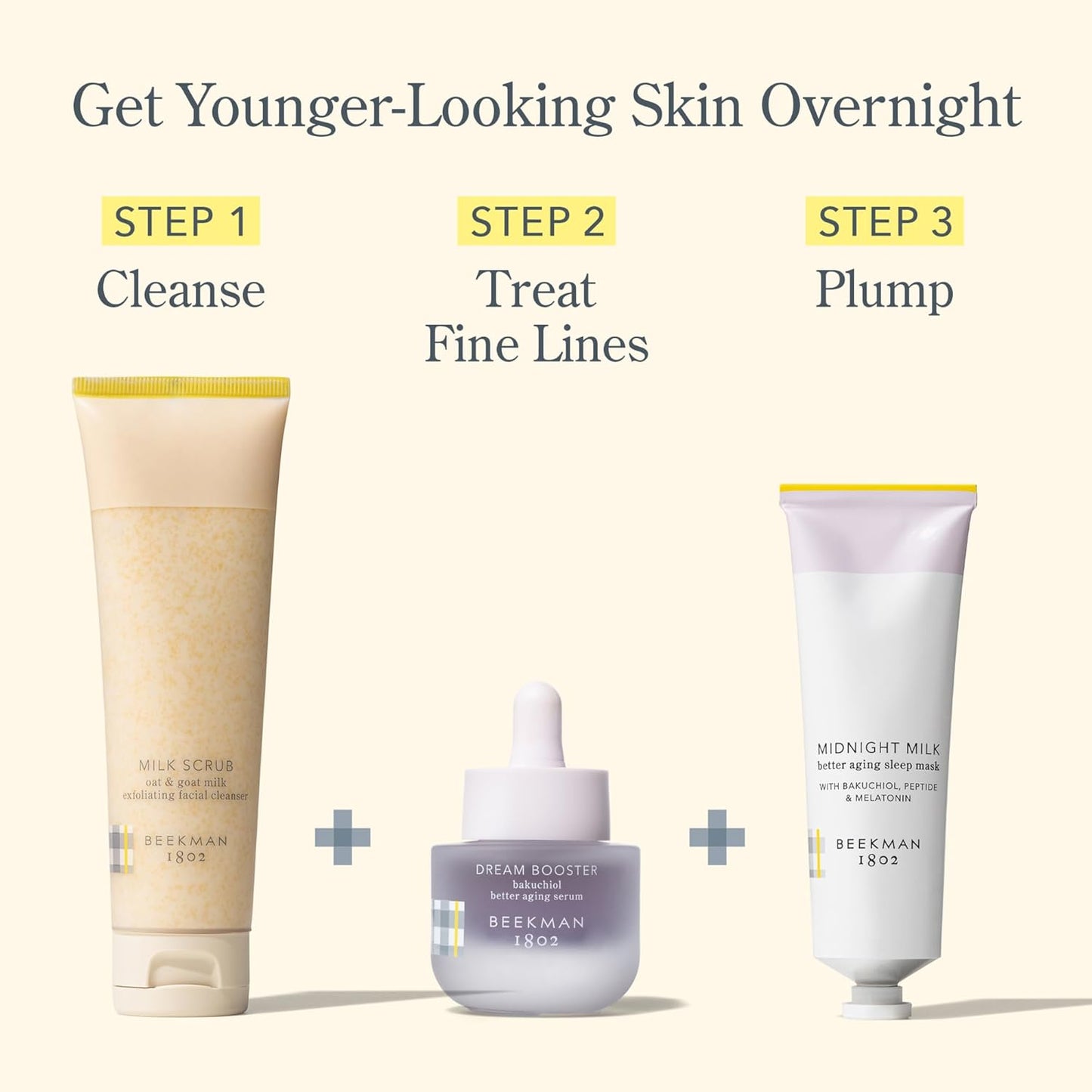 Beekman 1802 Dream Booster Bakuchiol Retinol Alternative Facial Serum - Squalane & Bakuchiol Oil Serum For Sensitive Skin - Night Moisturizer For Fine Lines & Pore Minimizer - Fragrance Free, Vegan