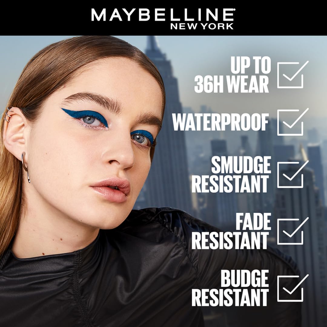 MAYBELLINE New York Tattoo Studio Long-Lasting Sharpenable Eyeliner Pencil, Glide on Smooth Gel Pigments with 36 Hour Wear, Waterproof Rose Quartz 0.04 oz