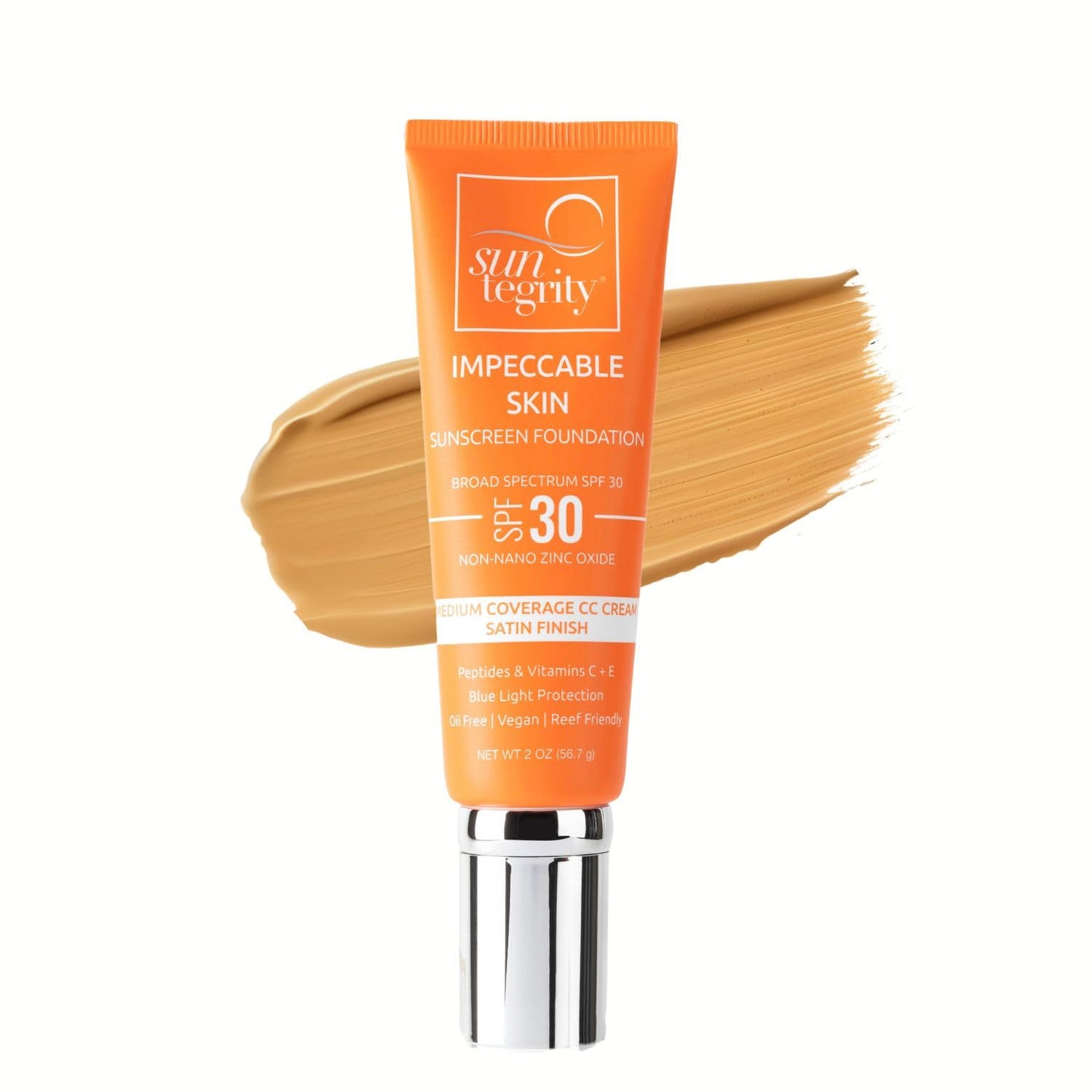 Suntegrity Impeccable Skin - Tinted Sunscreen, Broad Spectrum SPF 30 (Sand) - 2 oz