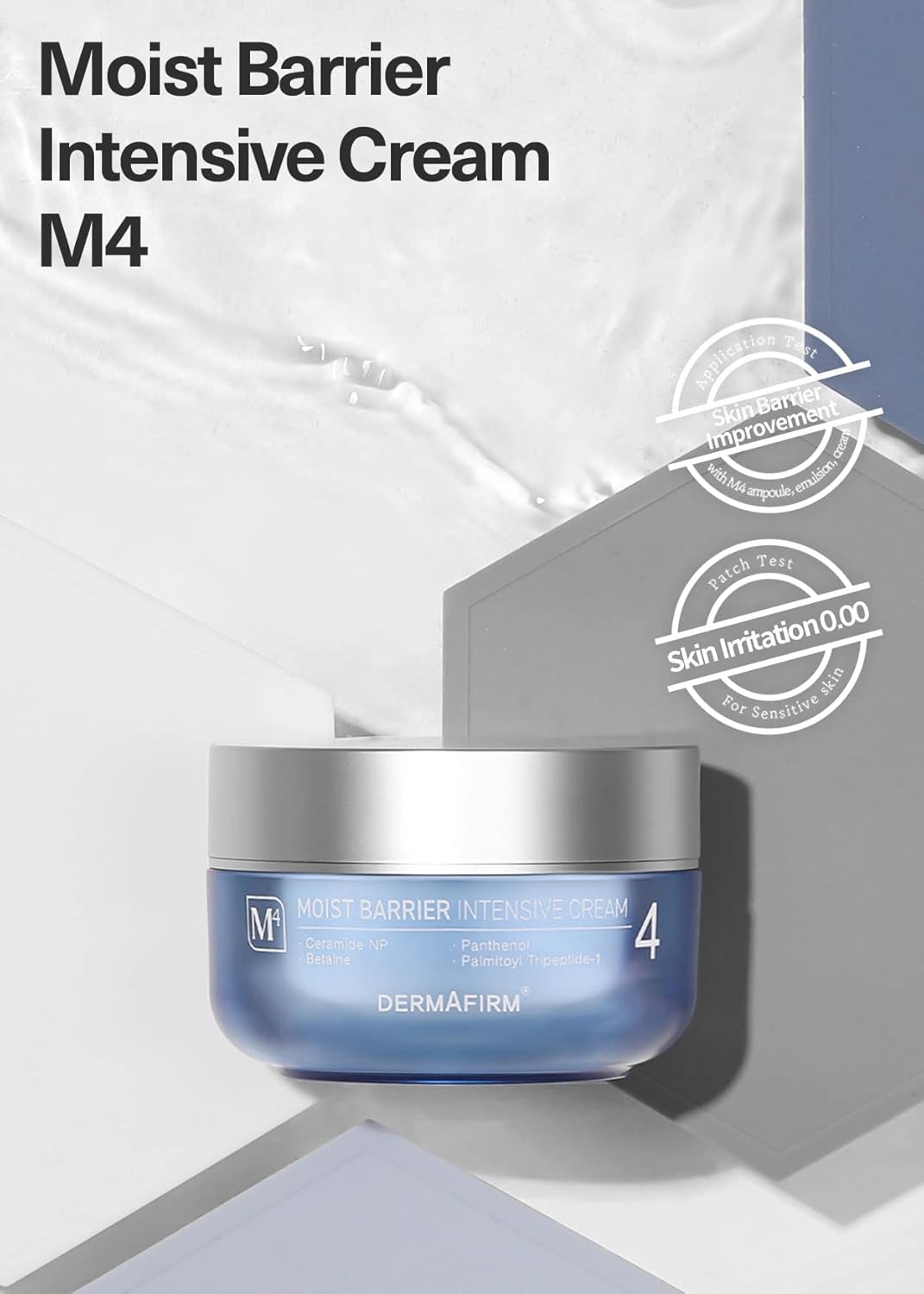 Dermafirm Moist Barrier Intensive Moisturizer Face Cream M4 | Korean Face Moisturizer Face Lotion for Hydration & Nourishment w/Ceramide, Peptide & Collagen | No Animal Trials No Paraben 1.69 fl oz
