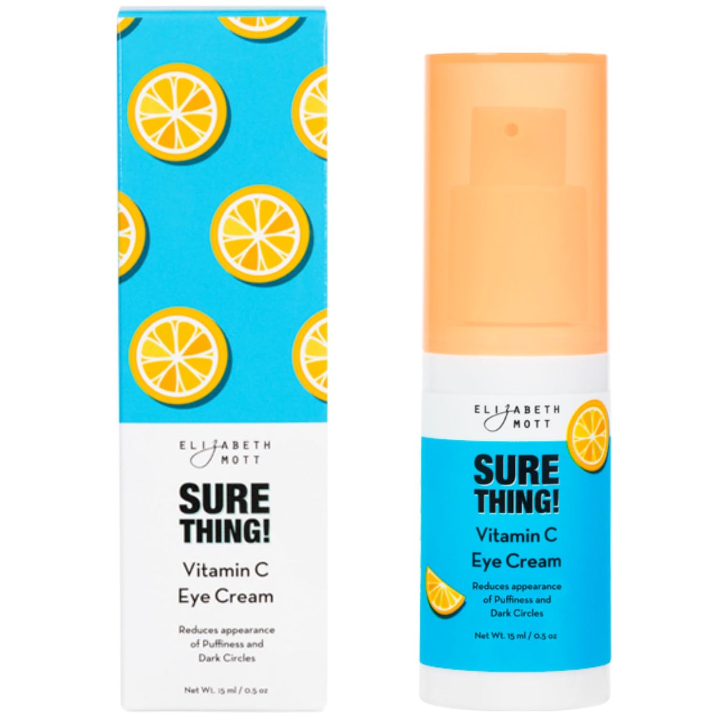 Elizabeth Mott - Sure Thing Vitamin C Hydrating Eye Cream - Cruelty Free Eye Cream for Dark Circles and Puffiness, Vegan, Fragrance-Free Skincare Product, 15 ml (0.5 oz)