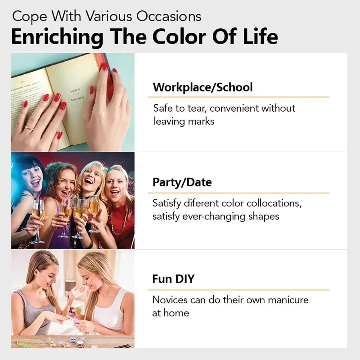 Semi Cured Gel Nail Strips Stickers Self Adhesive Long Lasting Gel Nail Polish Strips Solid Color Nail Stickers for Women DIY Manicure Waterproof Salon Quality Nails Decoration Accessories 1 Sheets