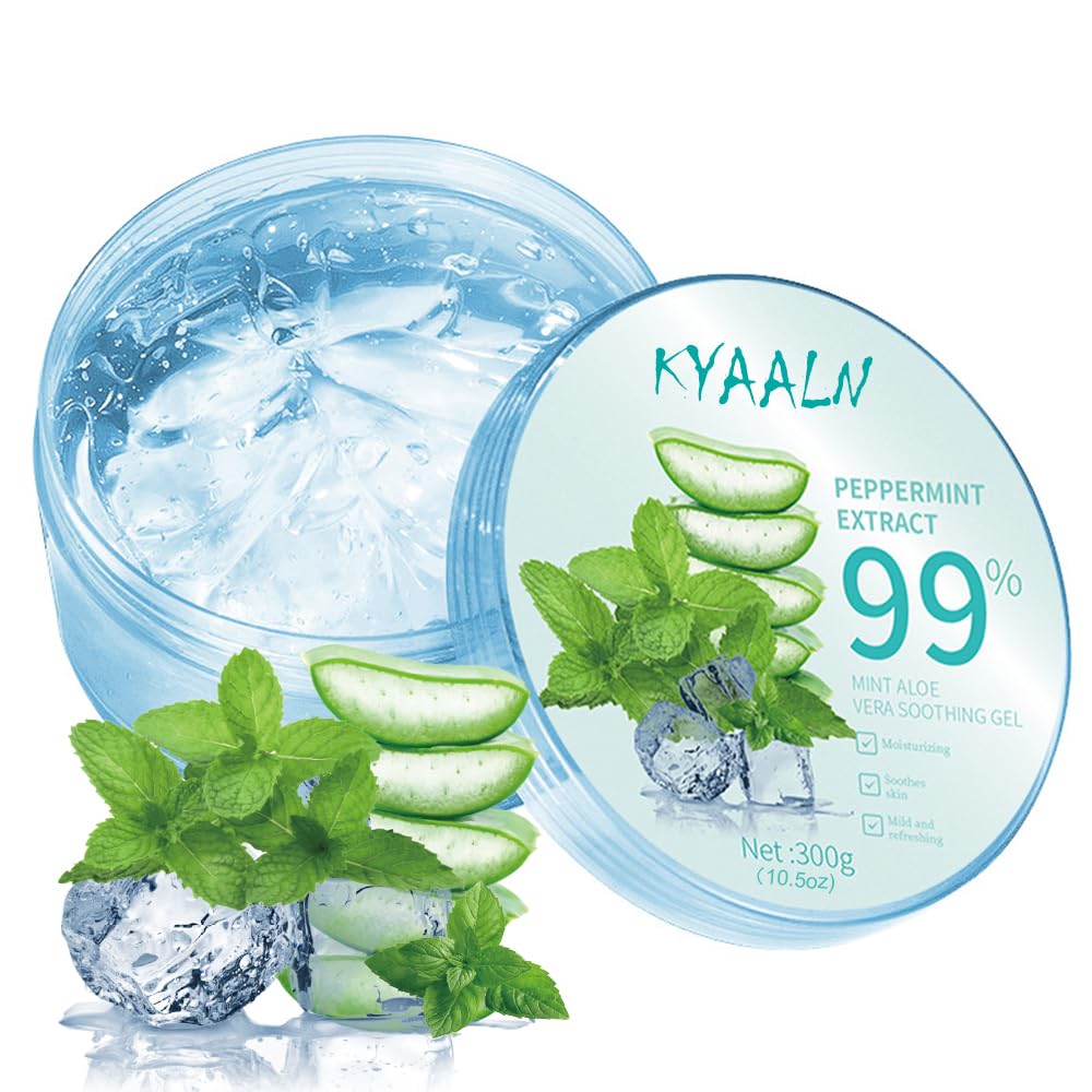 Aloe Vera Gel for Face & Body, Aloe Gel from Freshly Cut Leaves, Fast Absorbing & Non-Sticky, Deep Hydration & Moisturizing for Dry Skin, Sunburn Relief, After Shave, Hair & Scalp Care, All Skin Types