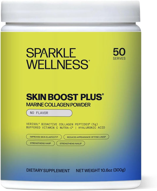 Marine Skin Boost Plus (No Flavor) [50-Serves] | Collagen Powder Supplement with Marine-derived VERISOL Bioactive Hydrolyzed Collagen Peptides, Vitamin C & Hyaluronic Acid