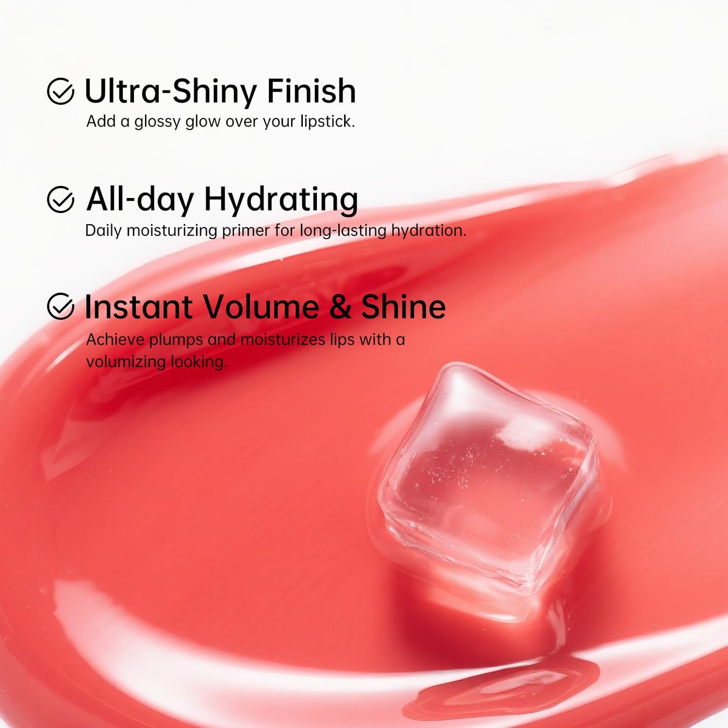 Catkin Lip Plumper Gloss, Tinted Lip Serum with Hyaluronic Acid & Jojoba Oil, Non-sticky Volumizing Hydrating Formula for a High Shine Maximum 3D Look, Plump & Soft Lips 0.12 Fl Oz - C09 Cherry Ruby