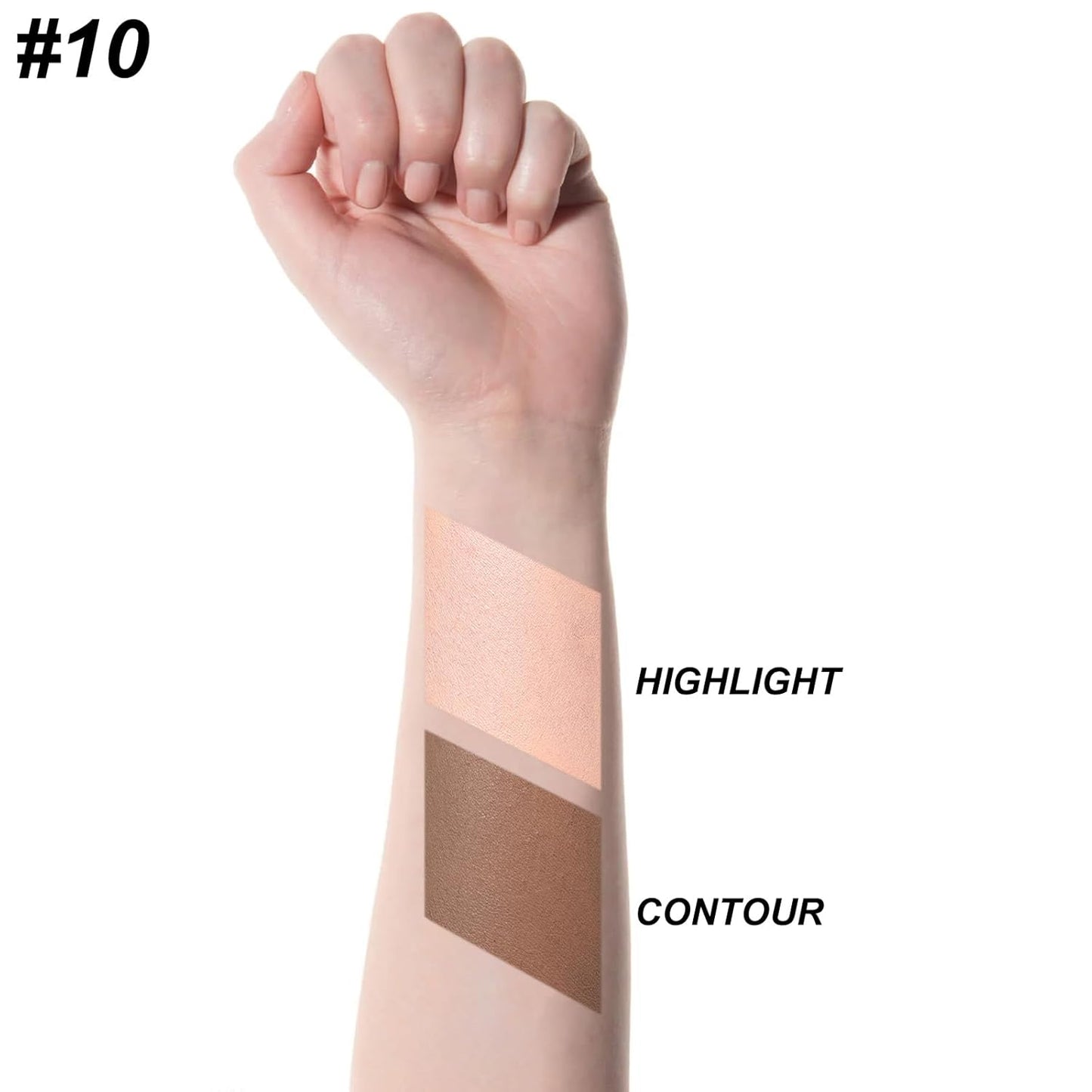 FOCALLURE 2 in 1 Cream Bronzer and Highlighter Stick,Non-greasy & Non-drying Contour Pencil,Easy to Create a Natural Matte Finishing,Long Lasting & Waterproof Face Brighten Make up Pen,MOCHA CHIFFON