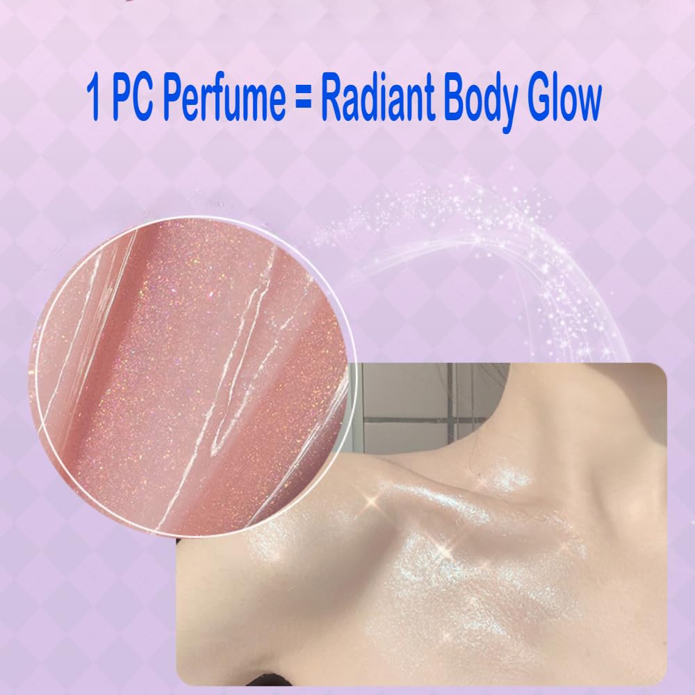 Mini Ice Cube Cooling Solid Perfume Balm - Refreshing Fruity Scent with Shimmer Highlighter, Long-Lasting Fragrance & Odor Neutralizer for Women (Portable Skin Glow) (Sparkling Grape Fizz)