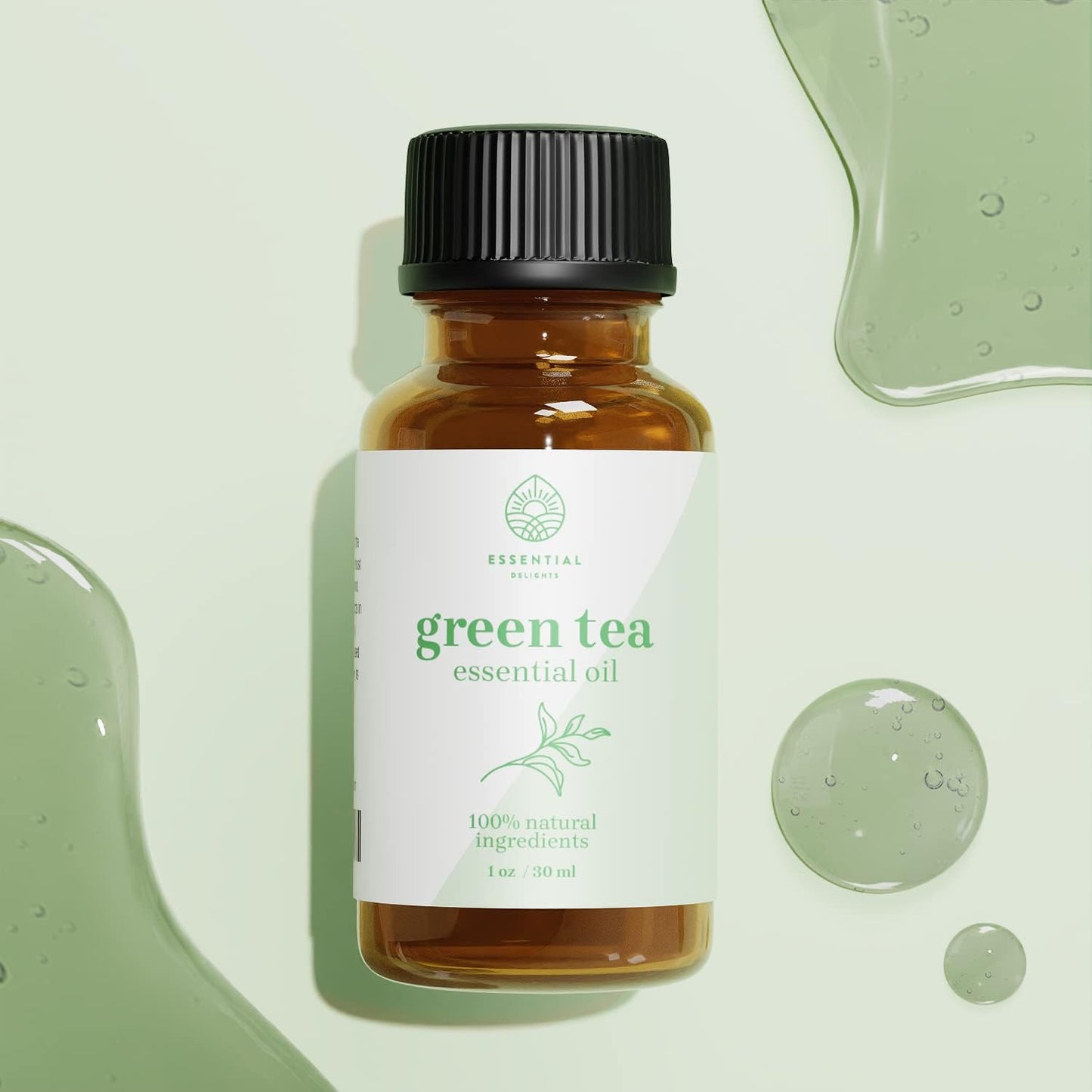 Green Tea Essential Oil - Premium Grade Essential Oil | for Aromatherapy, Soaps, Lotions, & Candles | Vegan & Cruelty Free (1 Fl Oz, Green Tea)