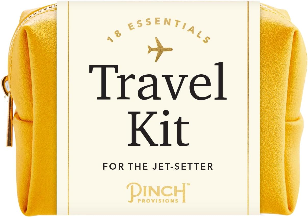Pinch Provisions Travel Kit, includes 18 Must-Have Emergency Essential Items for Travelling, Ideal Road Trip or Airport Gift for Friends, Family & Peers, Portable Pouch