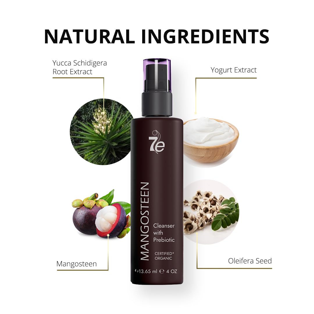 7E Wellness Mangosteen Face Cleanser 4oz, Antioxidant Rich Cleanser Face Wash with Xanthones, Cleanses, Brightens, Protects Skin, Suitable for All Skin Types, Natural Ingredients, Daily Use