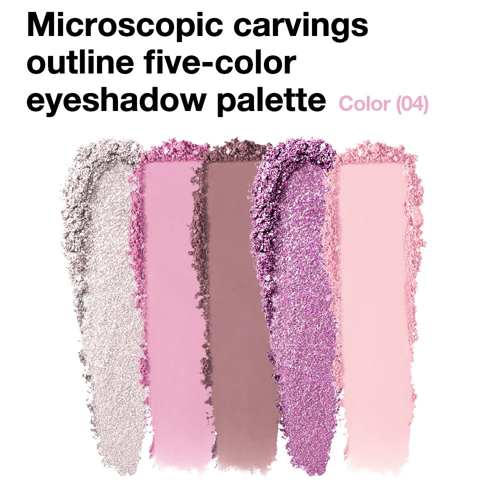 5 Colors Eyeshadow Palette Makeup, Matte Shimmer Eye Shadow Palette, Long Lasting Naturing-Looking, paleta de sombras de ojos,Everyday to Eye Makeup Looks,Vegan & Cruelty-free 04#