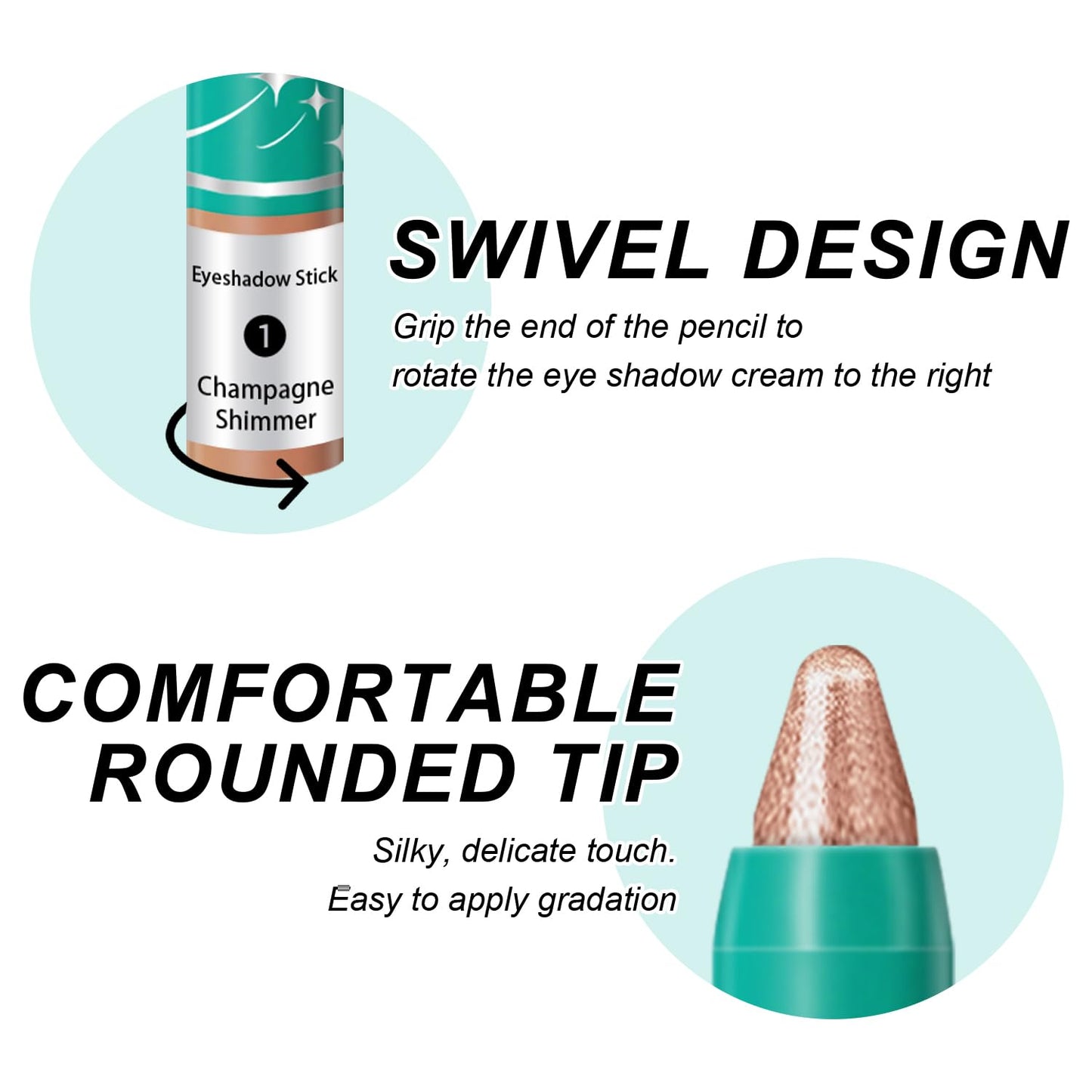 8Pcs Eyeshadow Stick, Eye Brightener Stick, Shimmer Creamy Eye Shadow Makeup, Waterproof Long Lasting Glitter Highlighter Eye Liner Pencil (SET A)