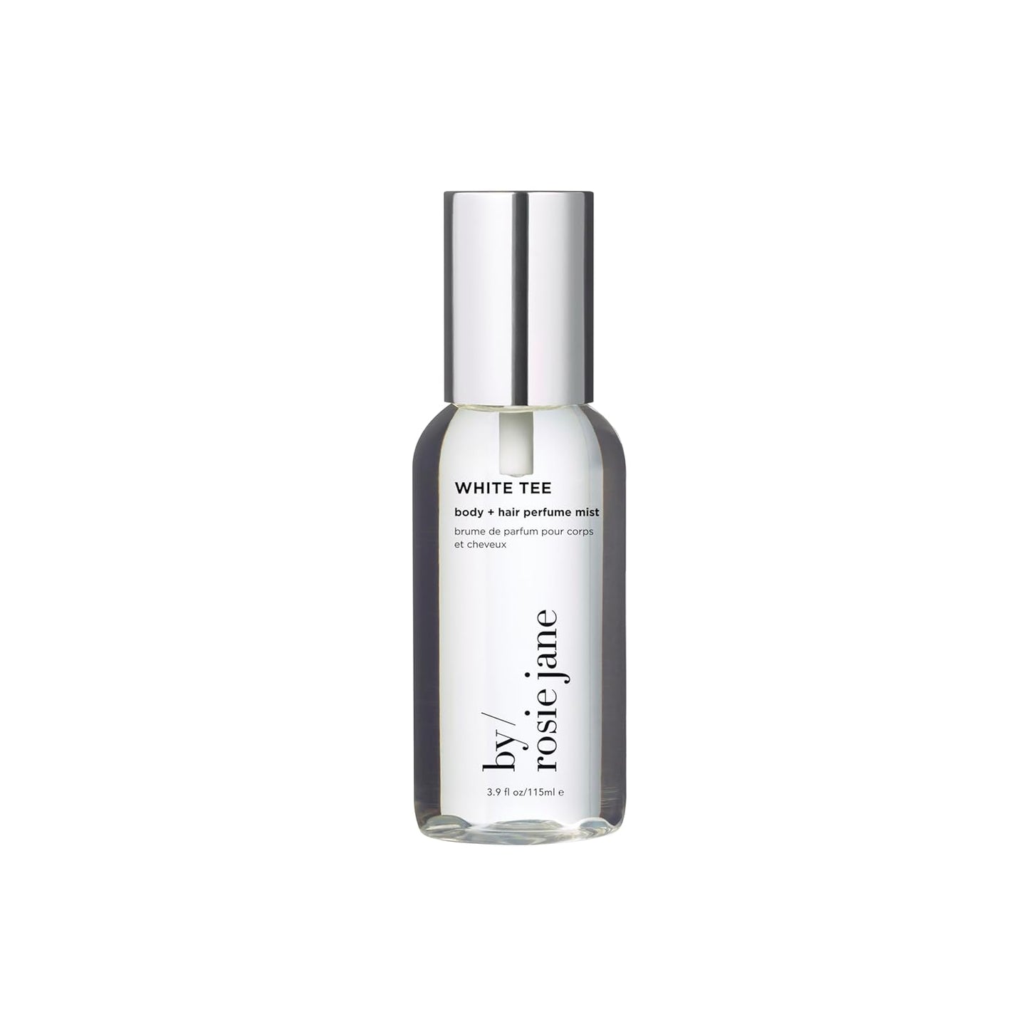 By Rosie Jane Body & Hair Perfume Mist (White Tee) - Clean Hair & Body Mist for Women - With Notes of Cotton Blossom, Lily Water & Soft Rose (115ml)