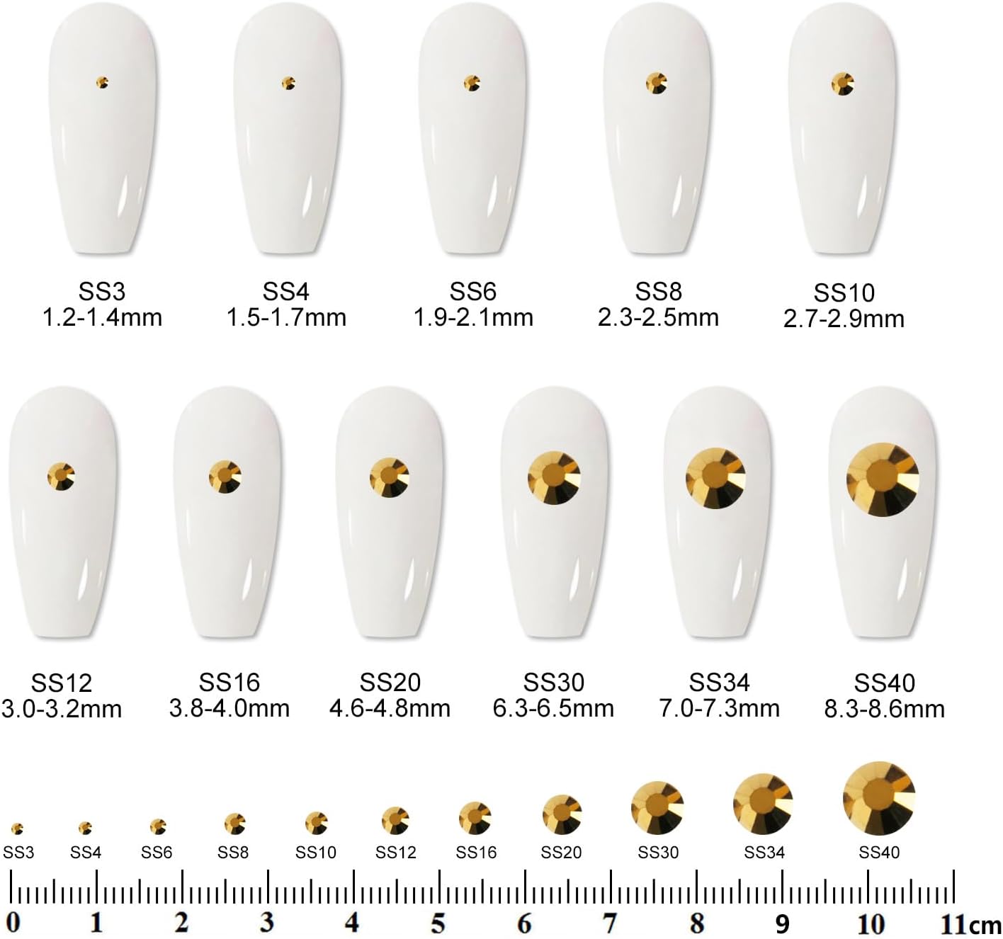 400 PCS SS30 Flatback Rhinestones,12-Facet Diamond-Cut Glass Gems for Nail Art,Clothing,DIY Crafts,Glue-On Decoration Stones with Silver Backing,Aurum