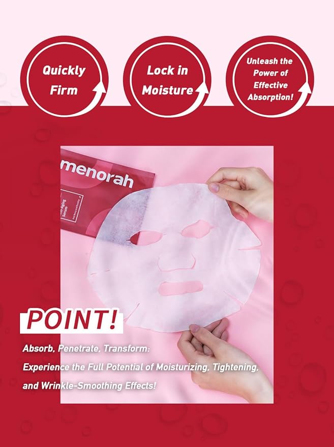 menorah Skincare Rescue Mask – Anti-Aging Serum with Goji Berry & Rosehip – Hydrating, Nourishing & Revitalizing – Skincare Gift Set for Women