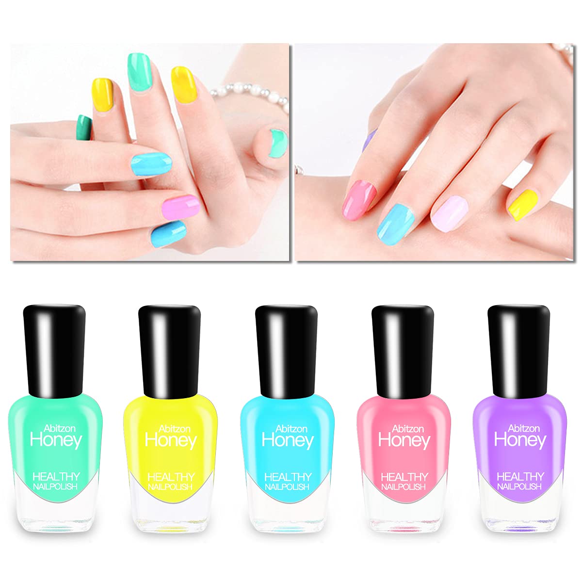 NEW Nail Polish Set (10 Bottles) - Non-Toxic Eco-Friendly Easy Peel Off & Quick Dry Water Based Nail Polish